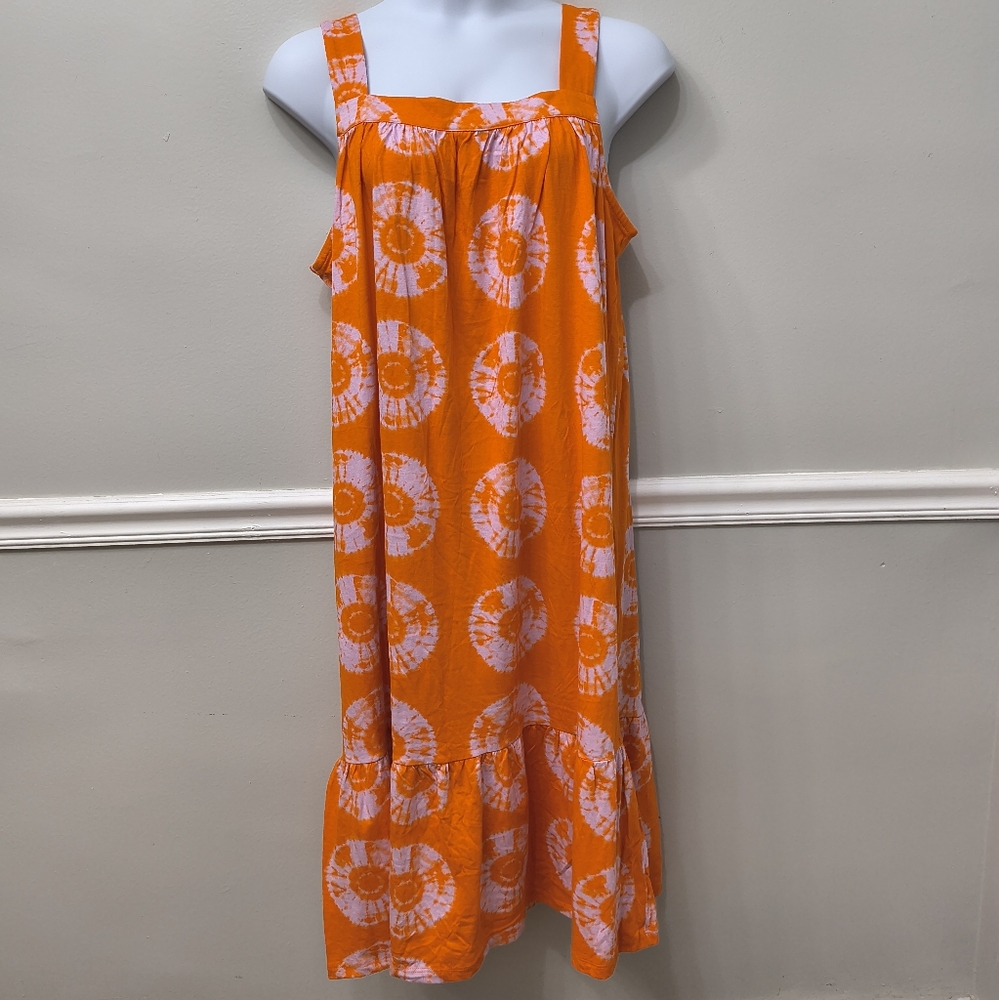 KoolaBurra By UGG Jersey Tiered Sleeveless Lounge Dress CoralSandDollar Size 2X